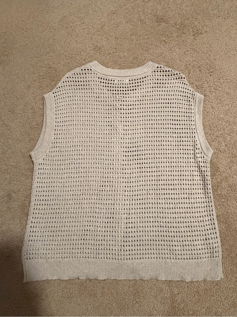 Universal Thread Cream Knit Sleeveless Cardigan Sweater - Picture 2 of 5